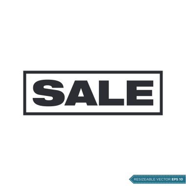 Satış İşareti Simgesi Vektör Şablonu Düz Çizim Tasarımı EPS 10