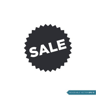 Satış İşareti Simgesi Vektör Şablonu Düz Çizim Tasarımı EPS 10