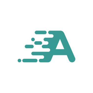 Harf A İlk Logo Vektör Şablon Çizim Tasarımı