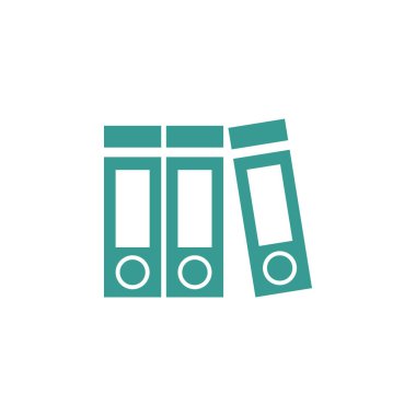 Bağlayıcı, Kütüphane, Dosya Belgesi Simge Vektör Logo Şablonu Çizim Tasarımı