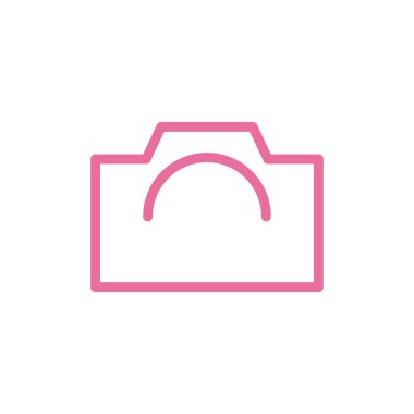 Kamera Moda Simgesi Vektör Şablonu İllüstrasyon Logo Tasarımı