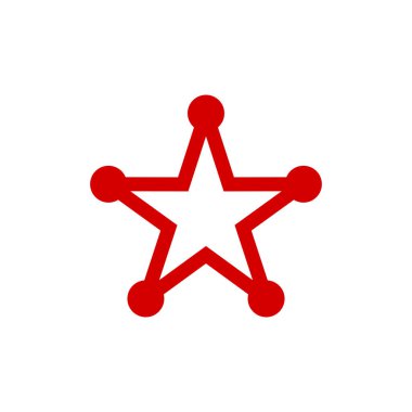 Yıldız Simgesi Moda Vektör Şablonu Çizim Logosu Tasarımı