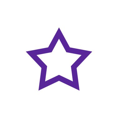 Yıldız Simgesi Moda Vektör Şablonu Çizim Logosu Tasarımı