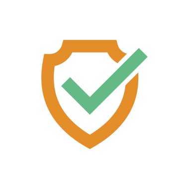 Kalkan, İşaretle Kontrol Listesi Simge Vektör Şablonu