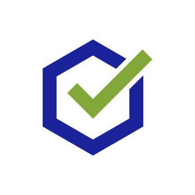 Altıgen Denetimi İşareti, Liste Simgesi Vektör Şablonu