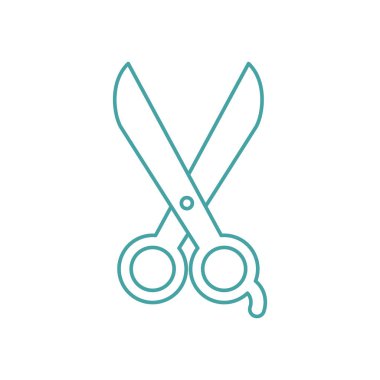 Makas Simge Vektör Şablonu İllüstrasyon Moda Tasarımı