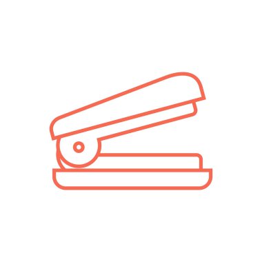 Stapler Durağan Simge Vektör Şablonu Çizim Tasarımı