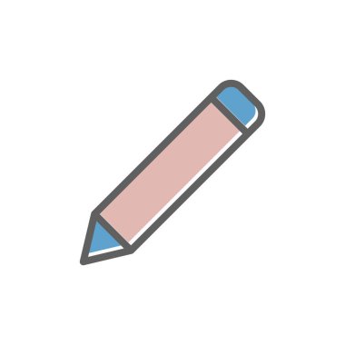 Kalem Simgesi Vektör Şablonu Çizim Eğilimi Tasarımı