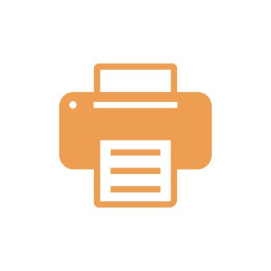 Yazıcı Simgesi Vektör Şablonu Çizim Tasarımı