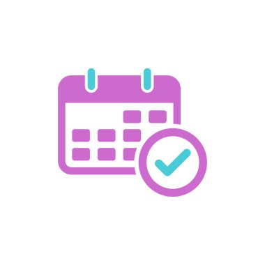 Takvim simgesi vektör şablonu çizim tasarımı