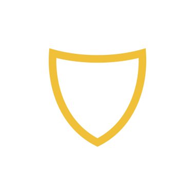 Basit Kalkan Simgesi Logo Çizim Tasarımı