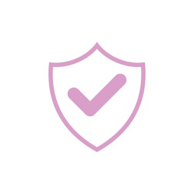 Mark Shield Pictogram Simge Şablonu İllüstrasyon Tasarımı Kontrol Et