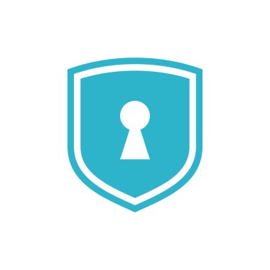 Anahtar Deliği Kalkanı Resim Grafiği Simge Vektörü Logo Şablonu