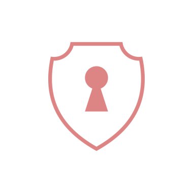 Anahtar Deliği Kalkanı Resim Grafiği Simge Vektörü Logo Şablonu