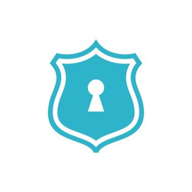 Anahtar Deliği Kalkanı Resim Grafiği Simge Vektörü Logo Şablonu