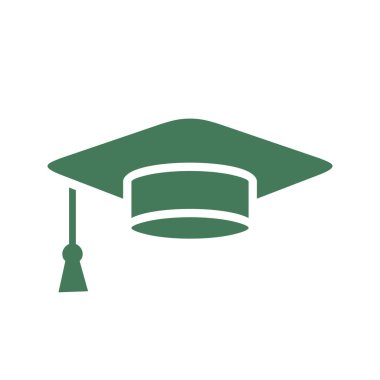 Mezuniyet Kap Simgesi Vektör Şablonu Çizim Tasarımı