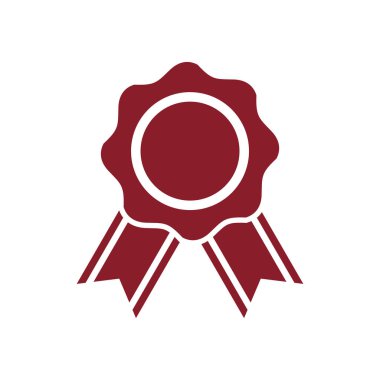 Rosette Kurdele Rozet Ödülü Simge Vektör Şablonu