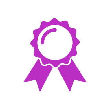 Rosette Kurdele Rozet Ödülü Simge Vektör Şablonu