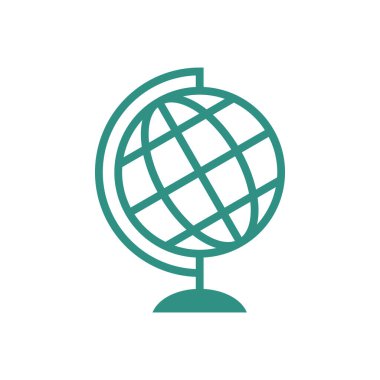 Dünya Simgesi Vektör Şablonu Çizim Tasarımı