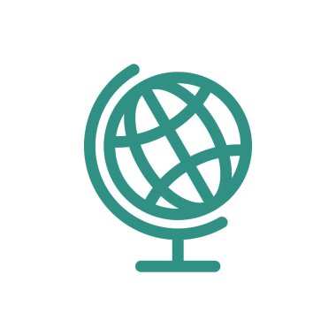 Dünya Simgesi Vektör Şablonu Çizim Tasarımı