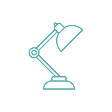 Masaüstü Lambası Simgesi Vektör Şablonu Çizim Tasarımı