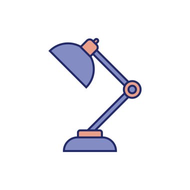 Masaüstü Lambası Simgesi Vektör Şablonu Çizim Tasarımı