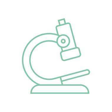 Mikroskop Simge Vektör Şablonu Çizim Tasarımı