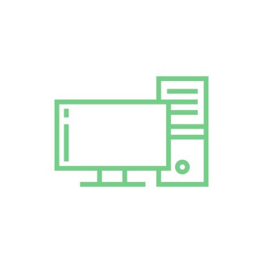 PC bilgisayar masaüstü simgesi vektör şablonu