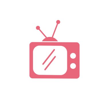 Televizyon Simgesi Vektör Şablonu Çizim Tasarımı