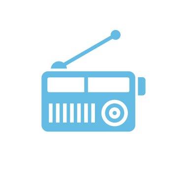 Radyo Simgesi Vektör Şablonu Çizim Tasarımı