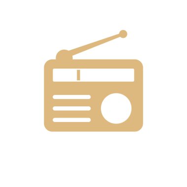 Radyo Simgesi Vektör Şablonu Çizim Tasarımı