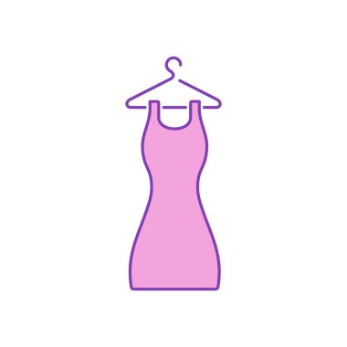 Elbise Kumaşı Simgesi Vektör Şablonu Çizim Tasarımı