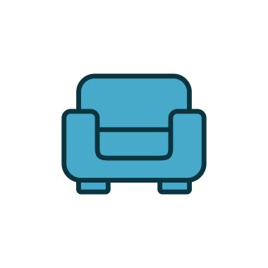 Koltuk Koltuğu Simgesi Vektör Şablonu Çizim Tasarımı