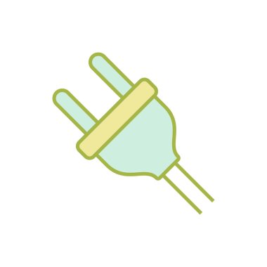 Eklenti Kablo Simgesi Vektör Şablonu tasarımı