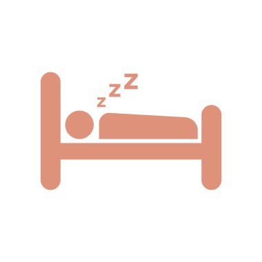 Yatak Simgesi Vektör Şablonu Çizim Tasarımı