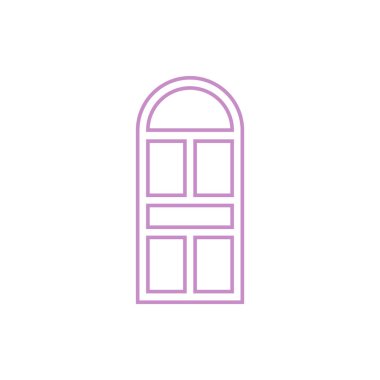 Kapı Simgesi Vektör Şablonu Çizim Tasarımı