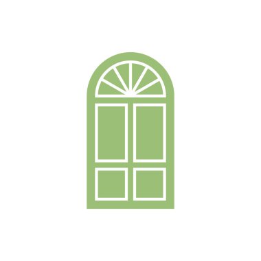 Kapı Simgesi Vektör Şablonu Çizim Tasarımı