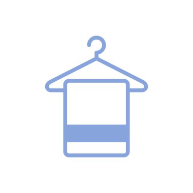 Askı ve Havlu Simgesi Vektör Şablonu