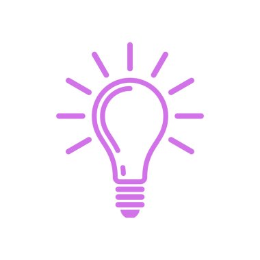 Ampul Lambası Simge Vektör Şablonu Çizim Tasarımı