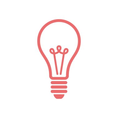 Ampul Lambası Simge Vektör Şablonu Çizim Tasarımı