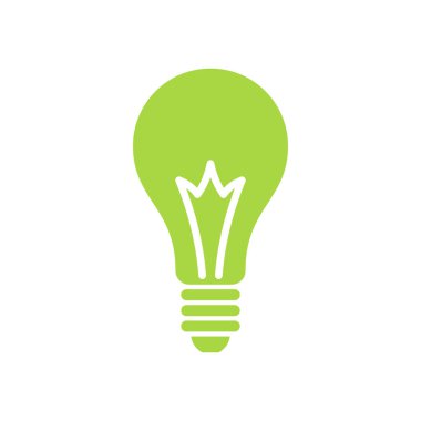 Ampul Lambası Simge Vektör Şablonu Çizim Tasarımı