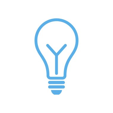 Ampul Lambası Simge Vektör Şablonu Çizim Tasarımı