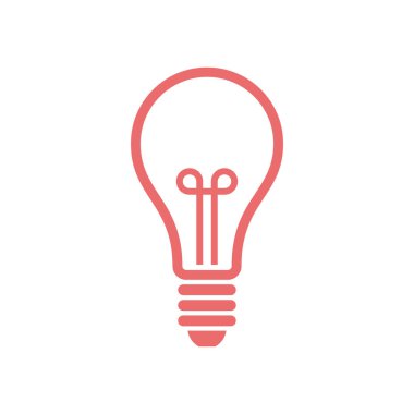 Ampul Lambası Simge Vektör Şablonu Çizim Tasarımı