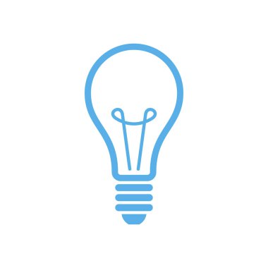 Ampul Lambası Simge Vektör Şablonu Çizim Tasarımı