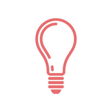 Ampul Lambası Simge Vektör Şablonu Çizim Tasarımı