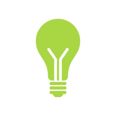 Ampul Lambası Simge Vektör Şablonu Çizim Tasarımı