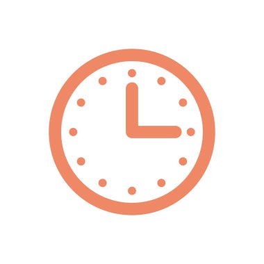 Saat Simgesi Vektör Düz Tasarım İllüstrasyon Tasarımı