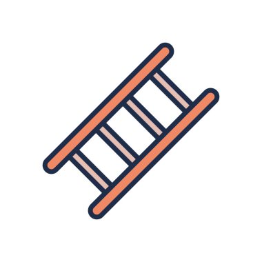 Merdiven Simgesi Vektör Şablonu Çizim Tasarımı