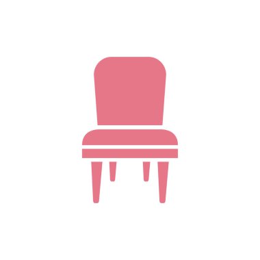 Sandalye Simgesi Vektör Şablonu tasarımı