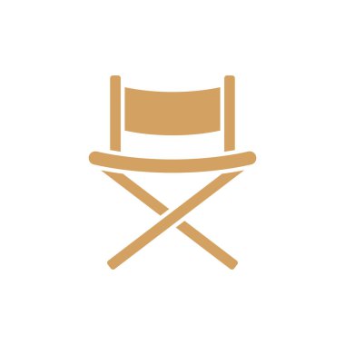 Sandalye Simgesi Vektör Şablonu tasarımı